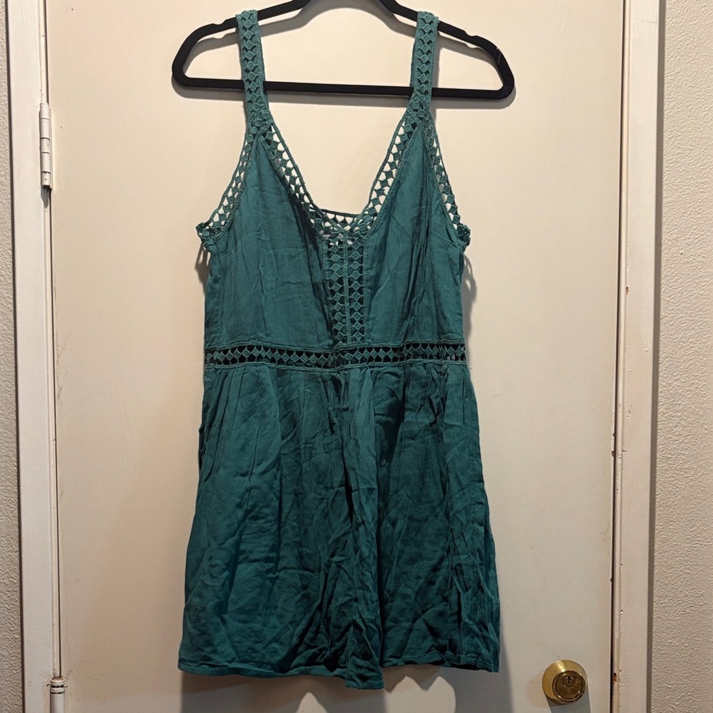 O'Neill Teal Crochet-Trim Tank